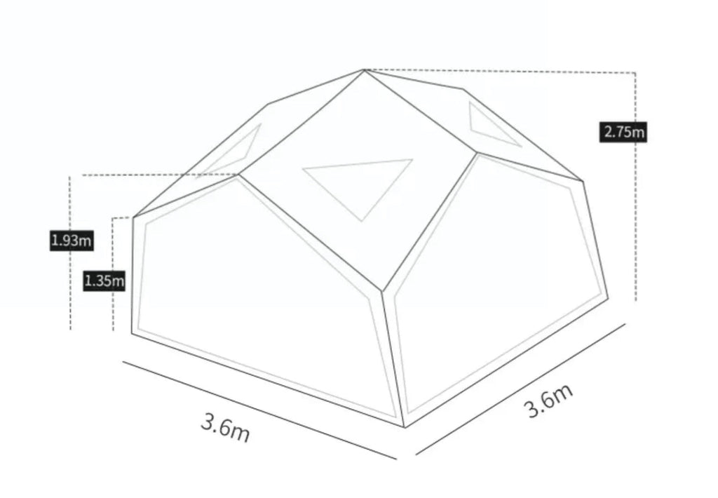 Tenda gonfiabile Coody Air Tent 13.0 - Hub Shelter